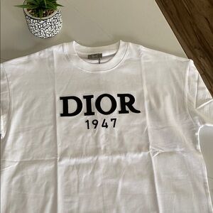 Dior White T-Shirt with Black Logo